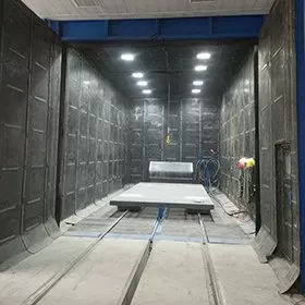 Sala de explosión de arena de recuperación automática de piso completo