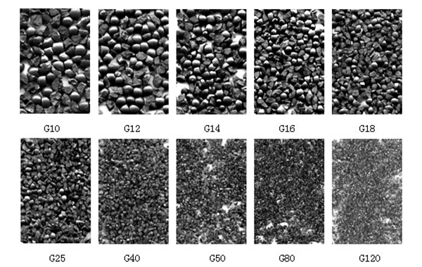 Arena de acero fundido