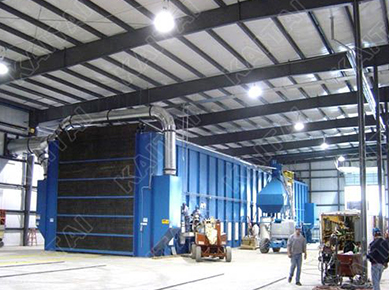 Limpieza de la superficie de la sala de arena