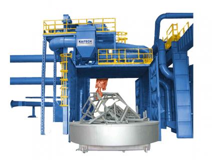 Técnica de explosión de disparo uniforme de la máquina de explosión de disparos